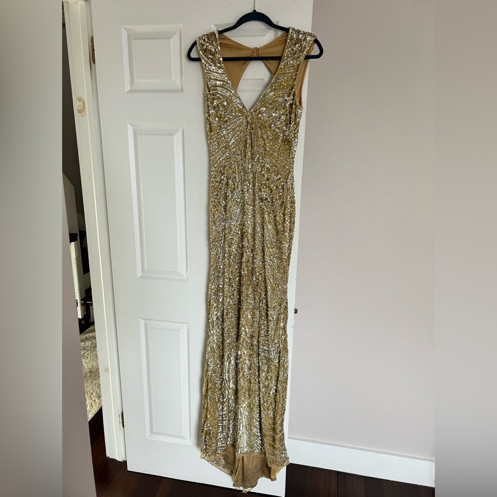 Beautiful gold, elegant evening gown